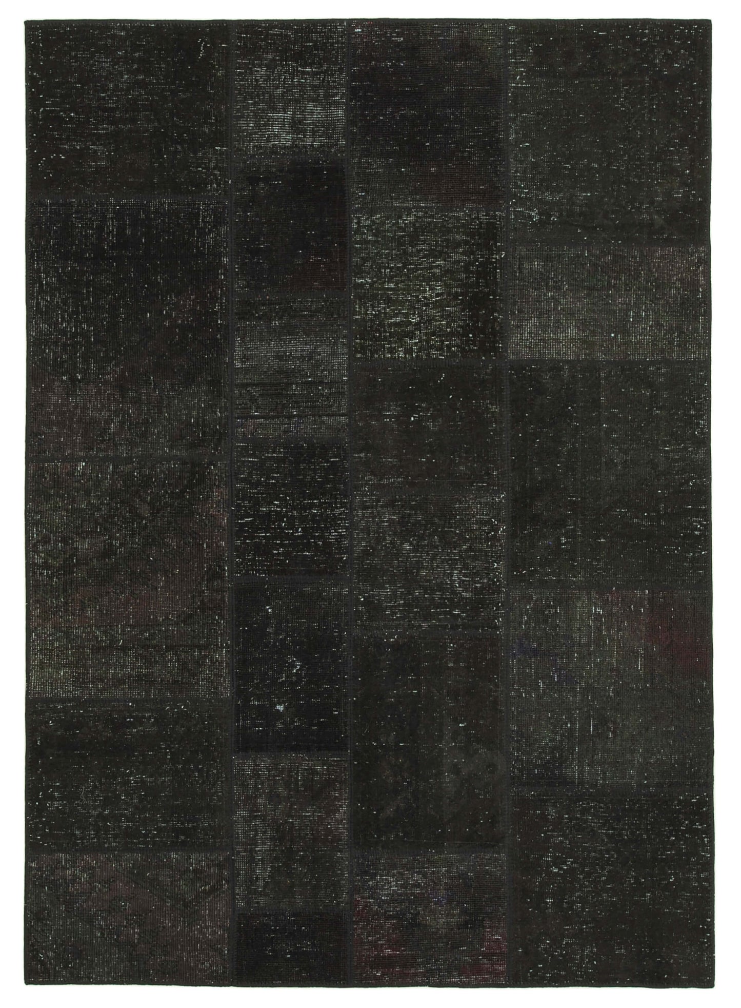 6x8 Black Patchwork Rug - 31917