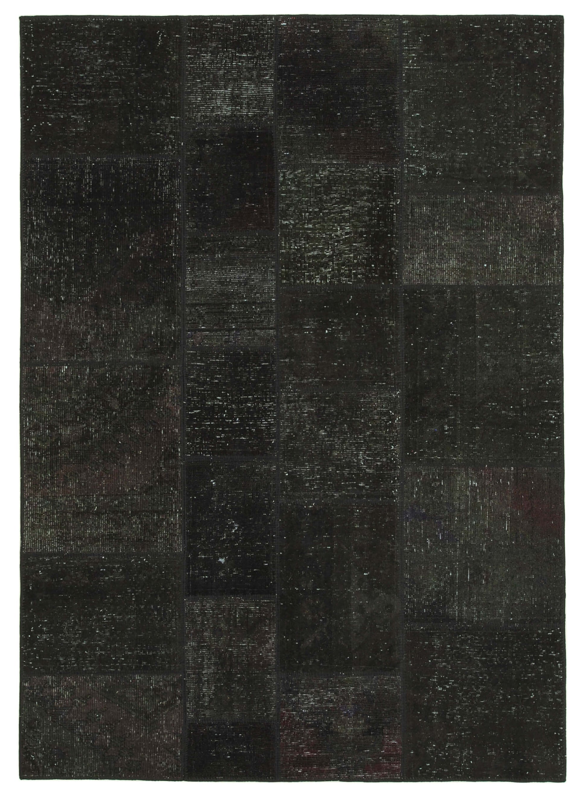 6x8 Black Patchwork Rug - 31917