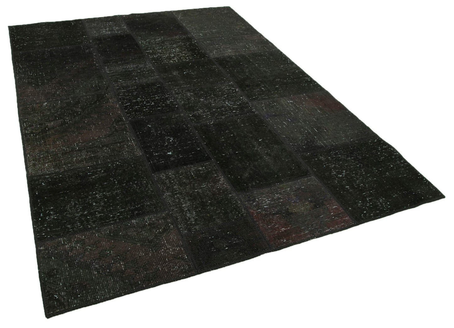 6x8 Black Patchwork Rug - 31917