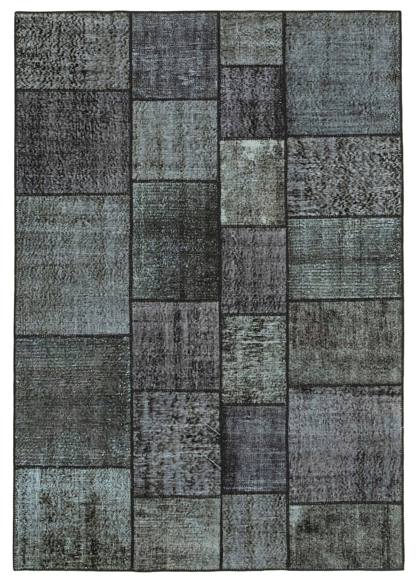 6x8 Black Patchwork Rug - 31921