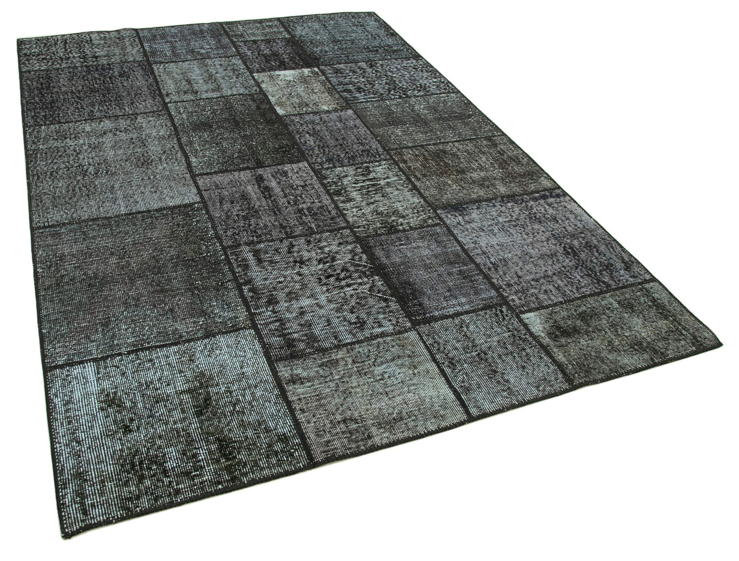 6x8 Black Patchwork Rug - 31921