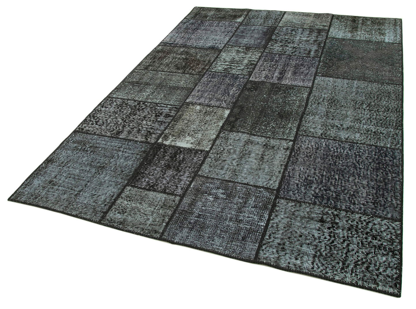 6x8 Black Patchwork Rug - 31921