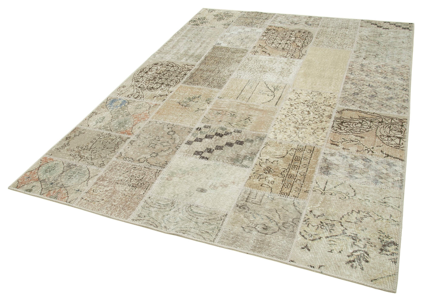 6x8 Beige Patchwork Rug - 31926