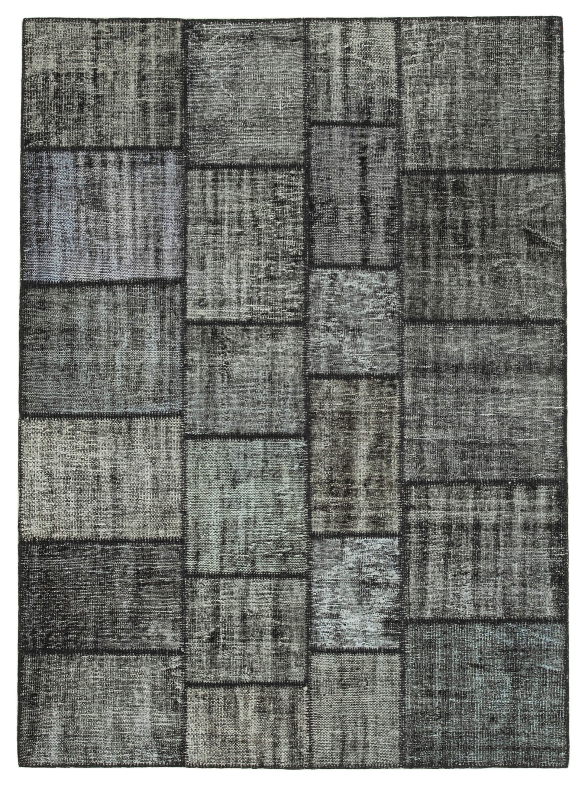 6x8 Black Patchwork Rug - 31928