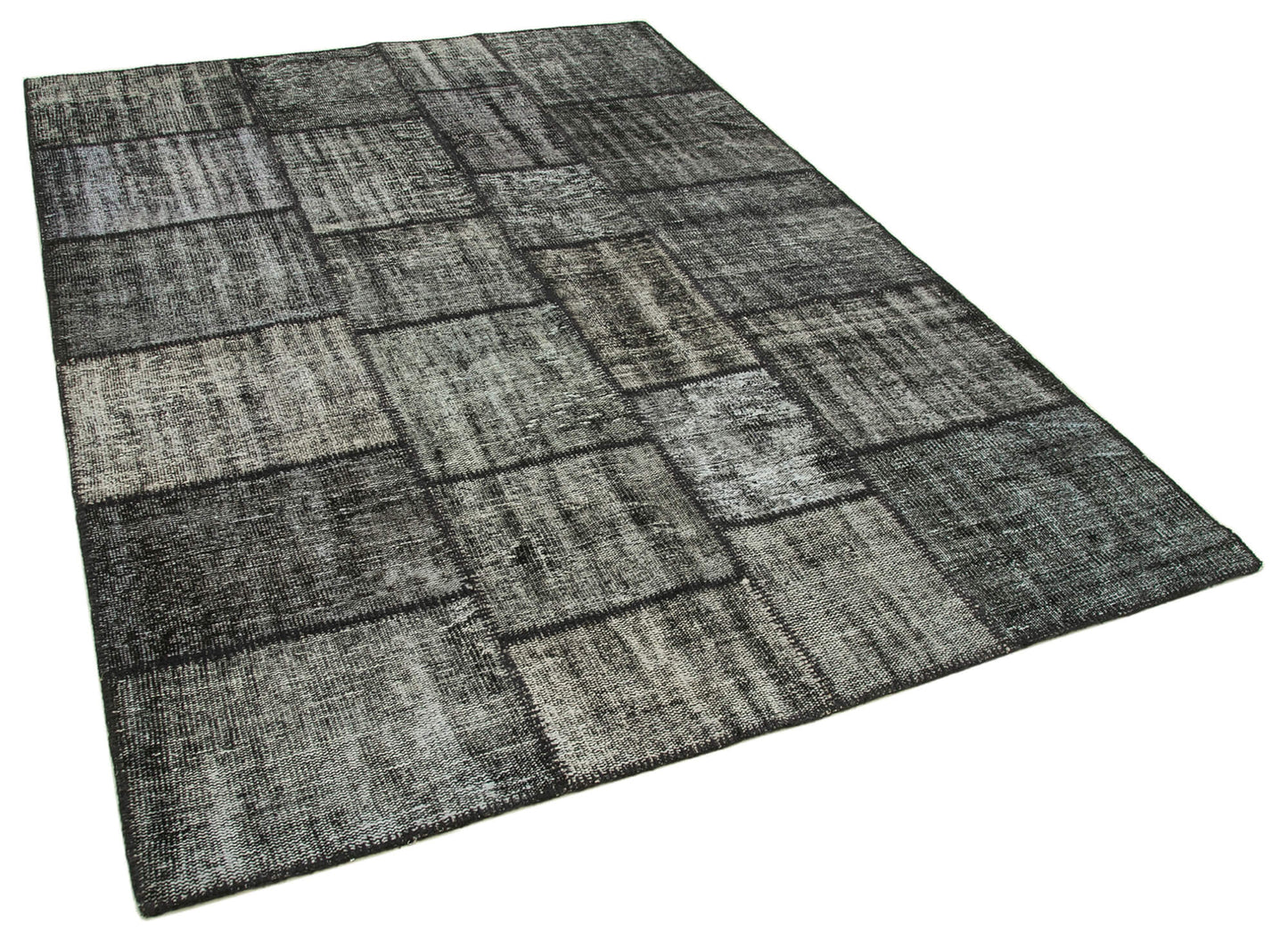 6x8 Black Patchwork Rug - 31928