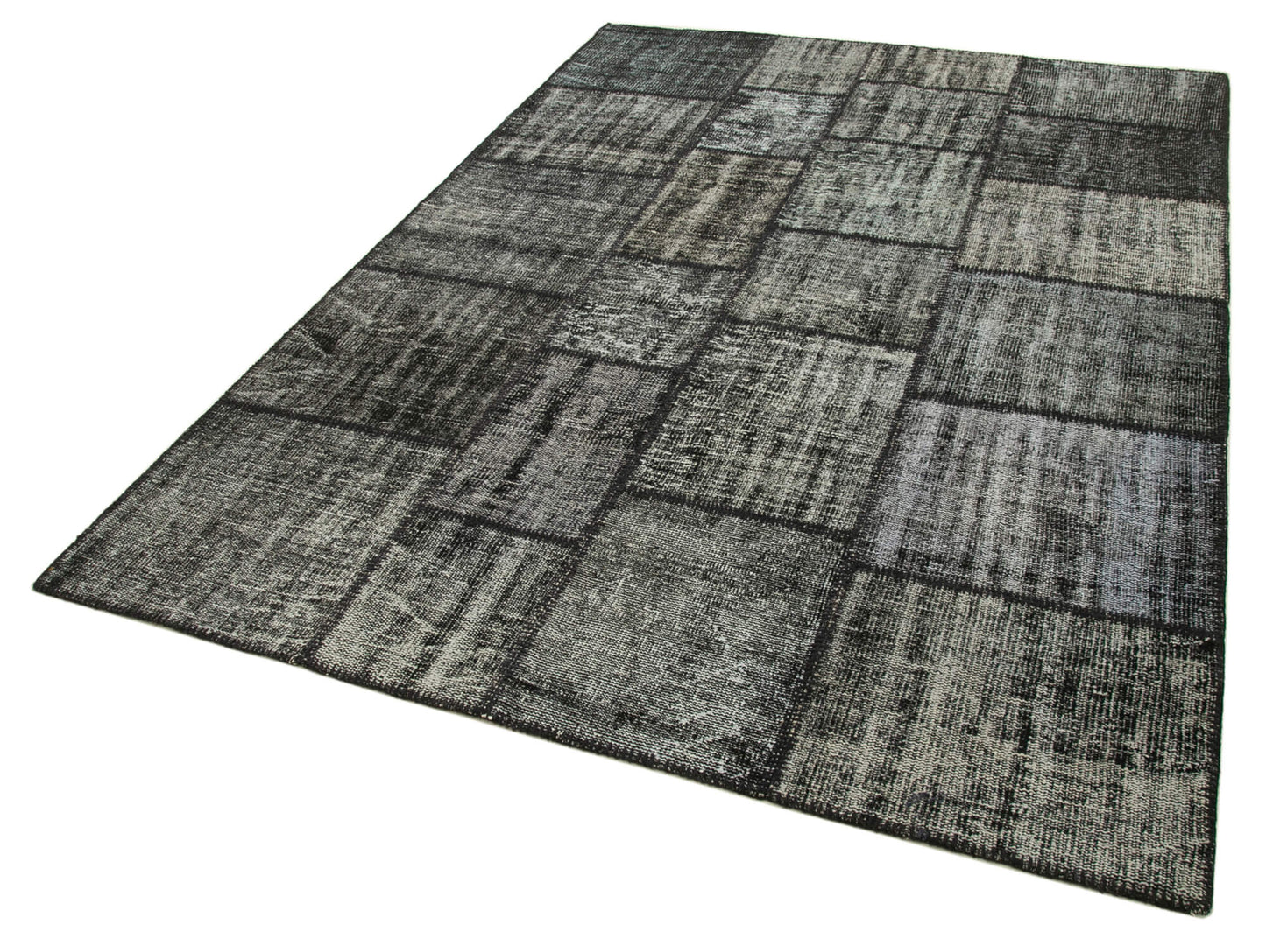 6x8 Black Patchwork Rug - 31928