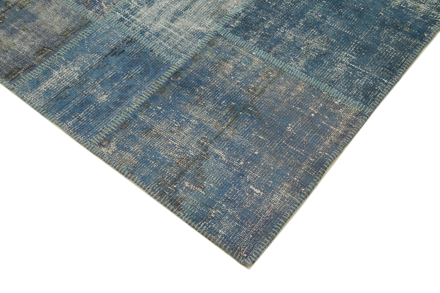 6x8 Blue Patchwork Rug - 31931