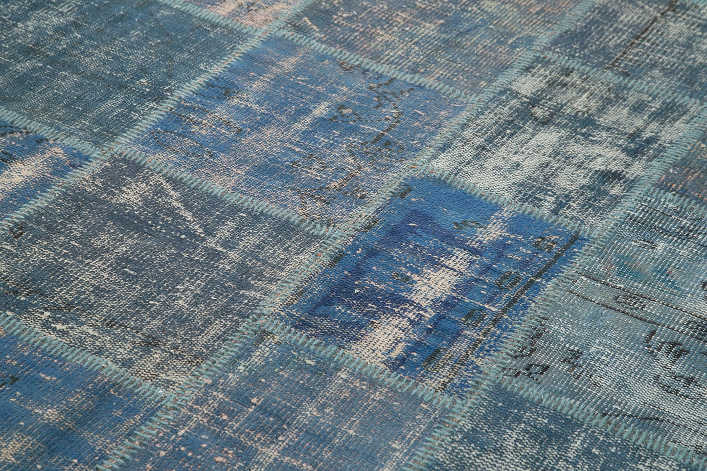 6x8 Blue Patchwork Rug - 31931