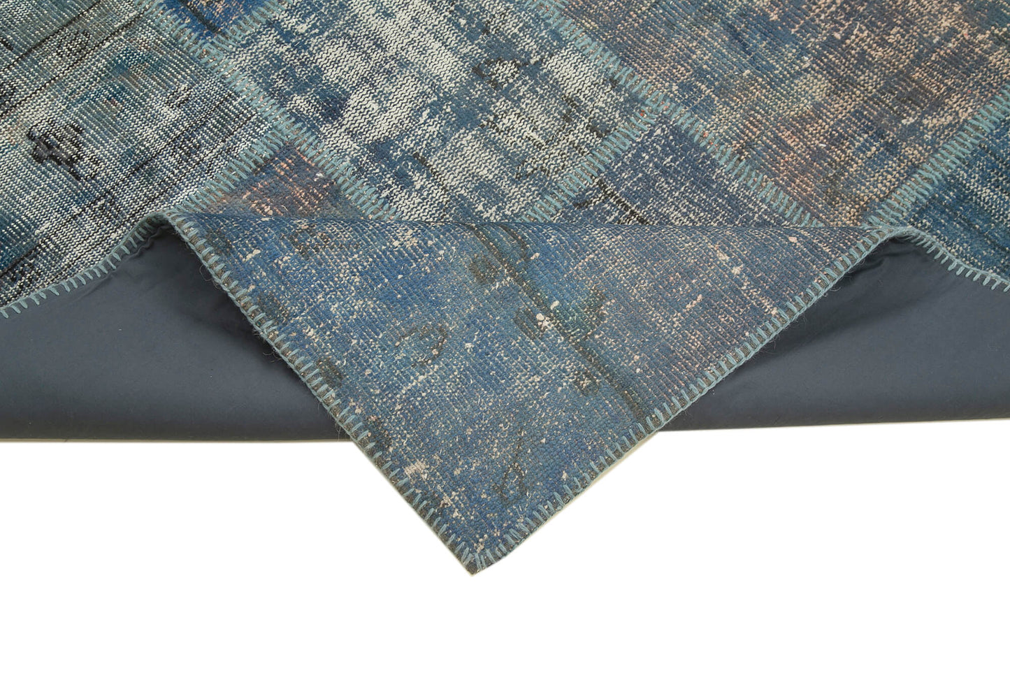 6x8 Blue Patchwork Rug - 31931