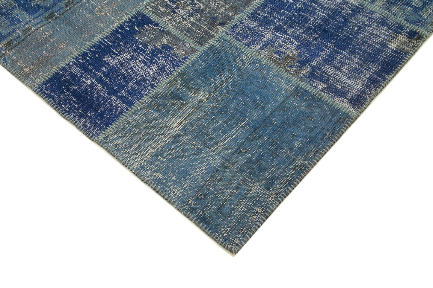 6x8 Blue Patchwork Rug - 31933