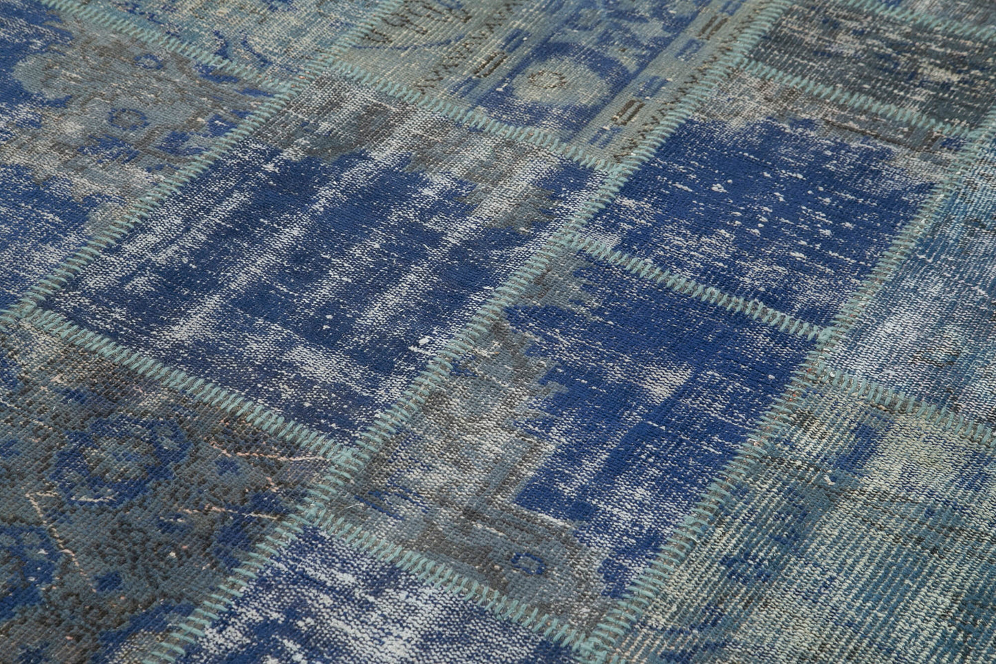 6x8 Blue Patchwork Rug - 31933