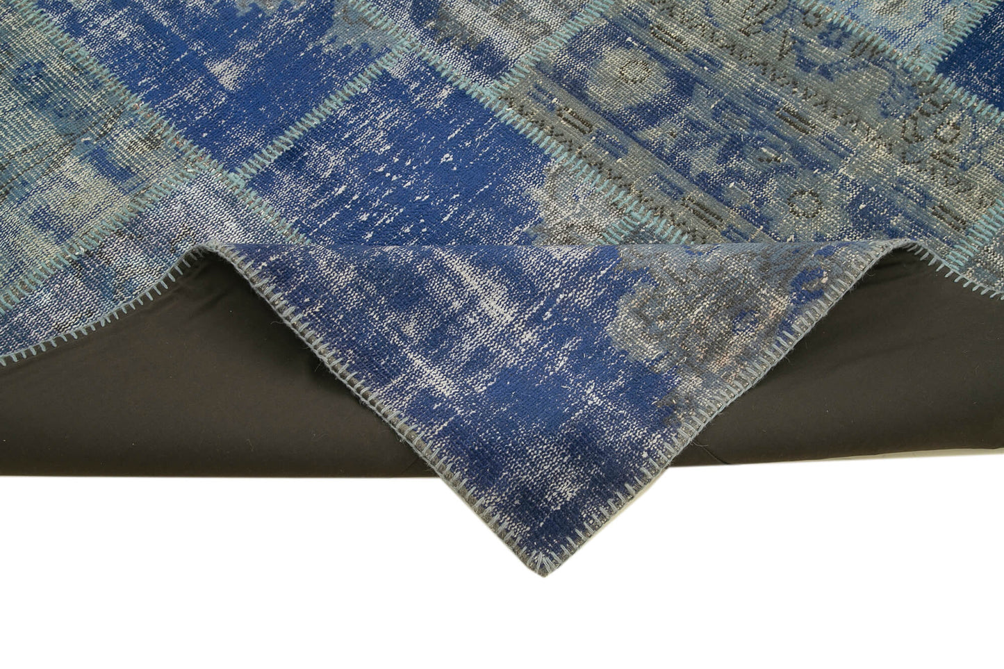 6x8 Blue Patchwork Rug - 31933