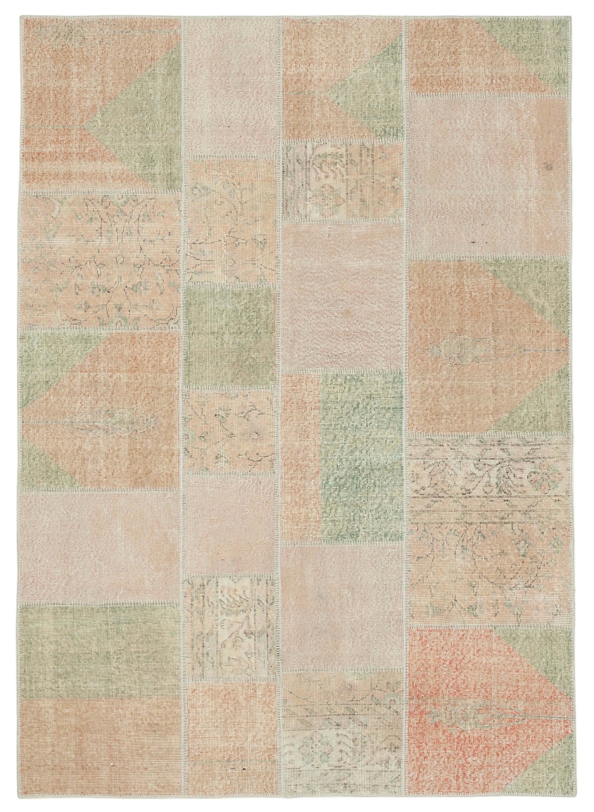 6x8 Beige Patchwork Rug - 31941