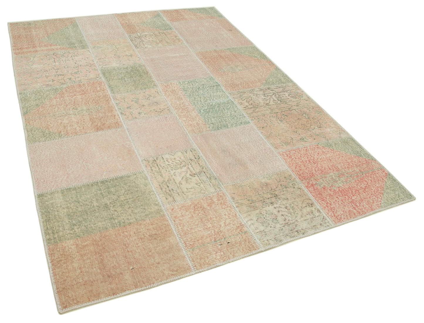 6x8 Beige Patchwork Rug - 31941