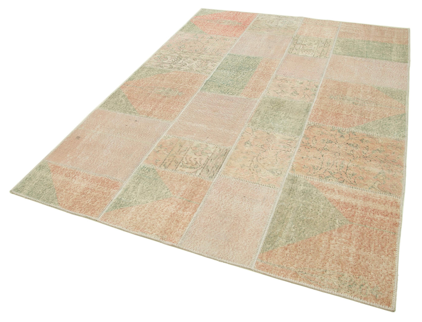 6x8 Beige Patchwork Rug - 31941