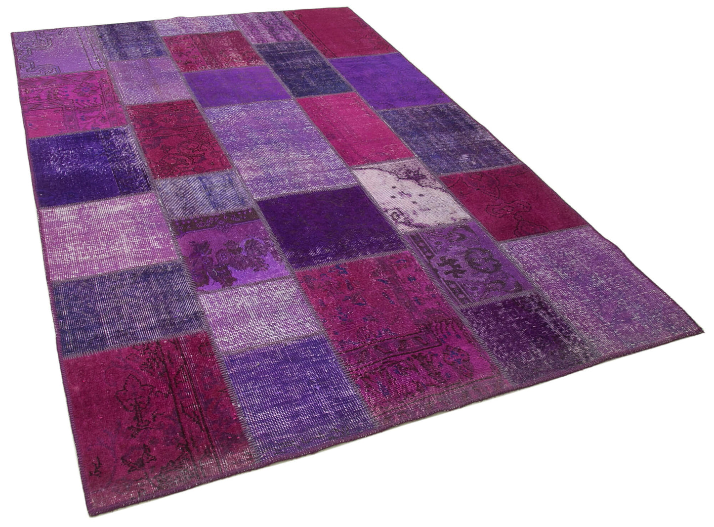 6x8 Purple Patchwork Rug - 31942