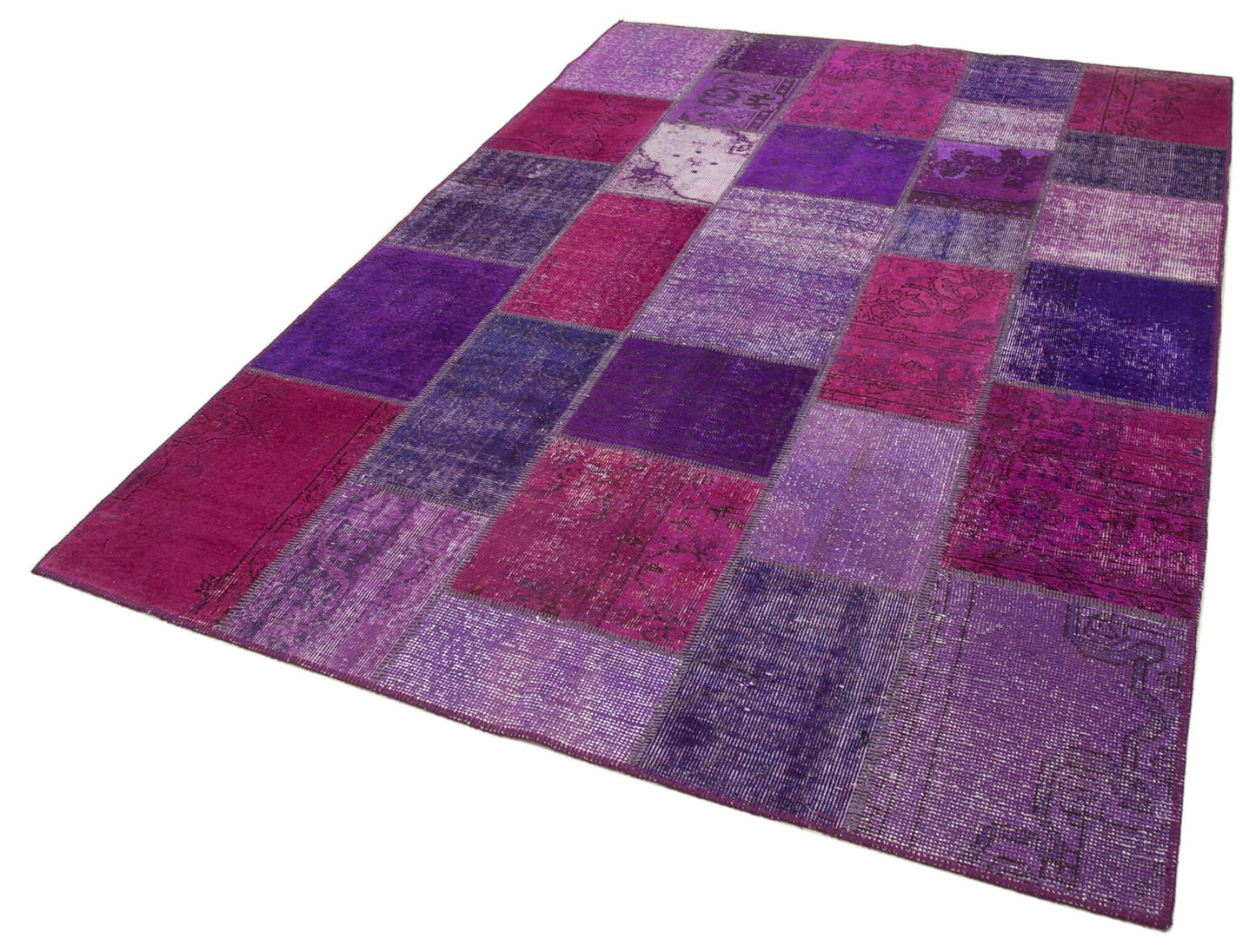 6x8 Purple Patchwork Rug - 31942