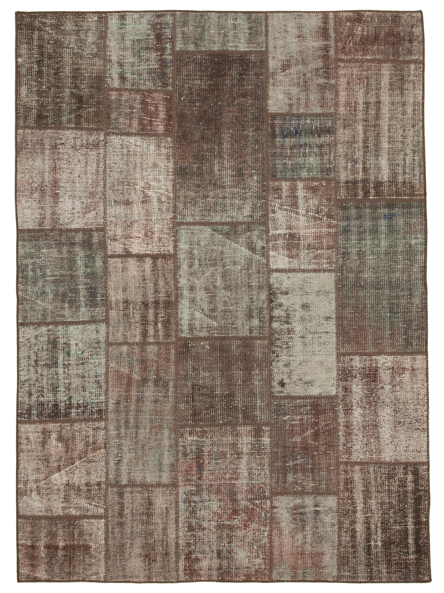 6x8 Brown Patchwork Rug - 31959