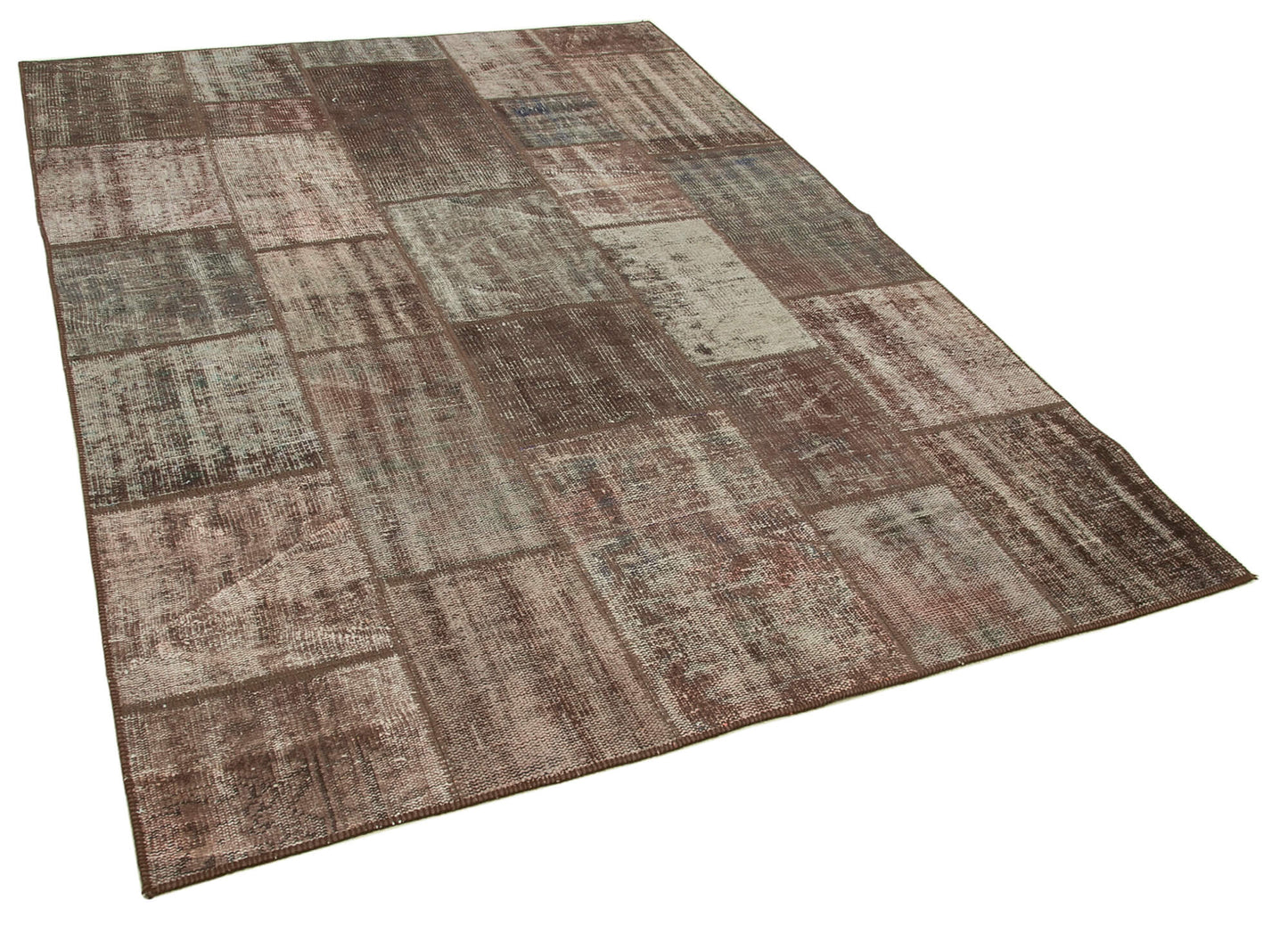 6x8 Brown Patchwork Rug - 31959