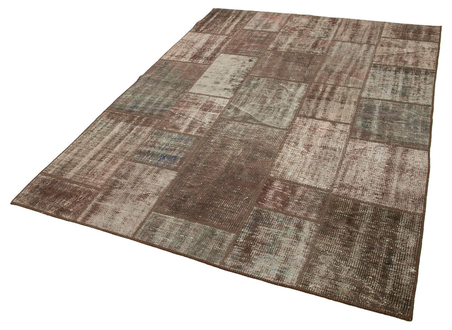 6x8 Brown Patchwork Rug - 31959