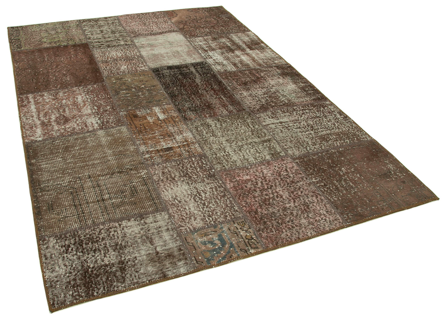 6x8 Brown Patchwork Rug - 31970