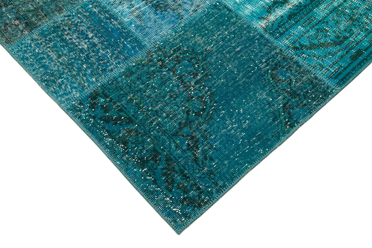 6x8 Turquoise Patchwork Rug - 31975