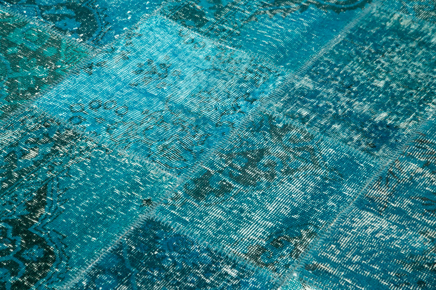 6x8 Turquoise Patchwork Rug - 31975