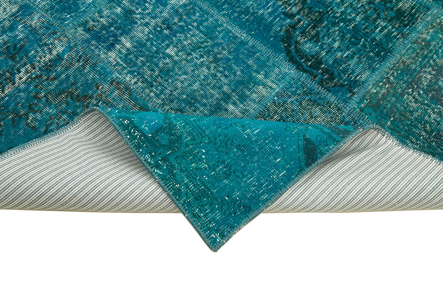 6x8 Turquoise Patchwork Rug - 31975