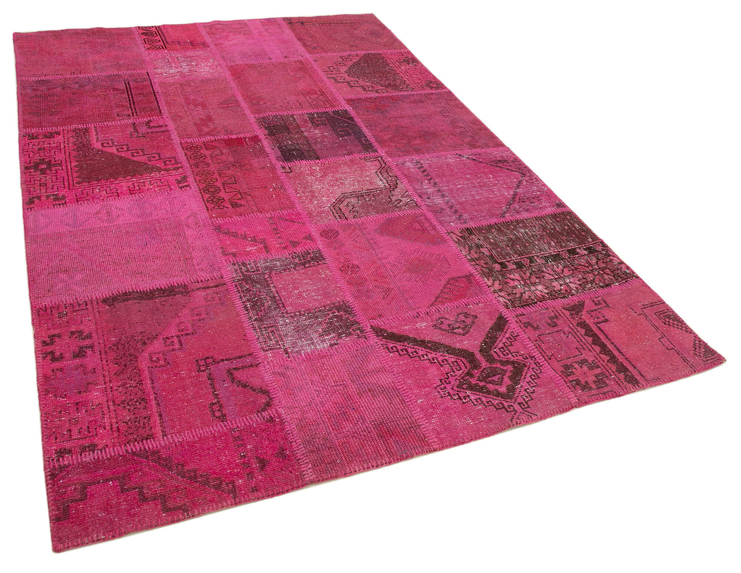 6x8 Pink Patchwork Rug - 31984