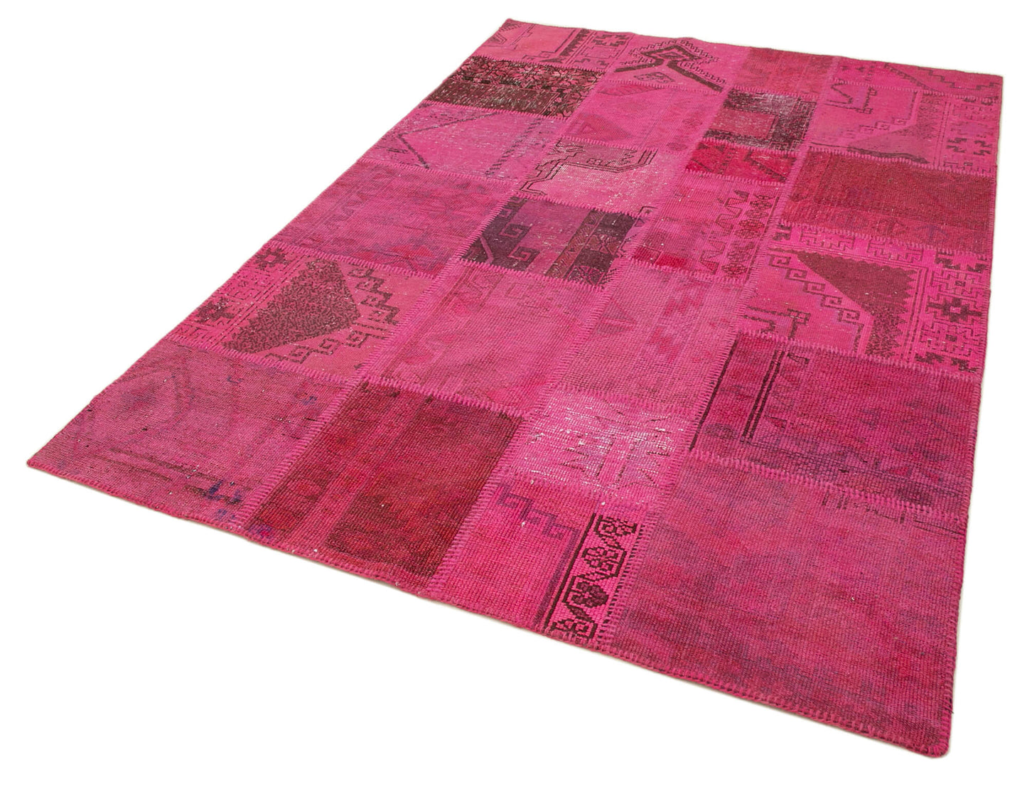 6x8 Pink Patchwork Rug - 31984