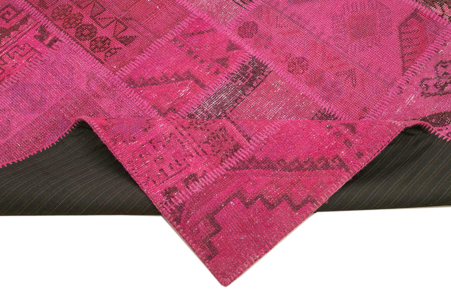 6x8 Pink Patchwork Rug - 31984