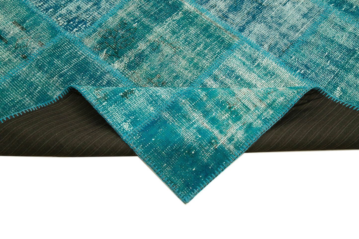 6x8 Turquoise Patchwork Rug - 31986