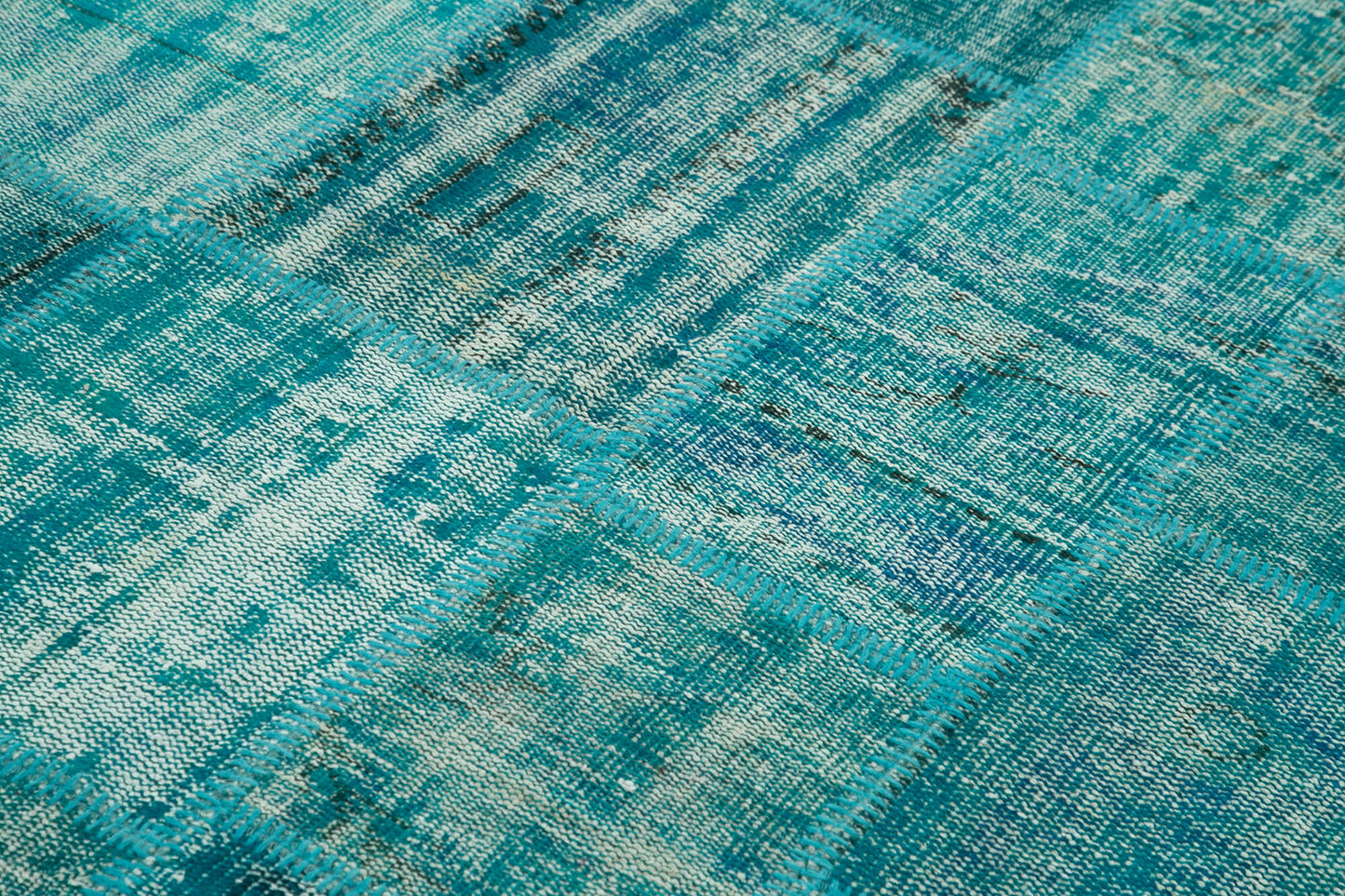 6x8 Turquoise Patchwork Rug - 31989