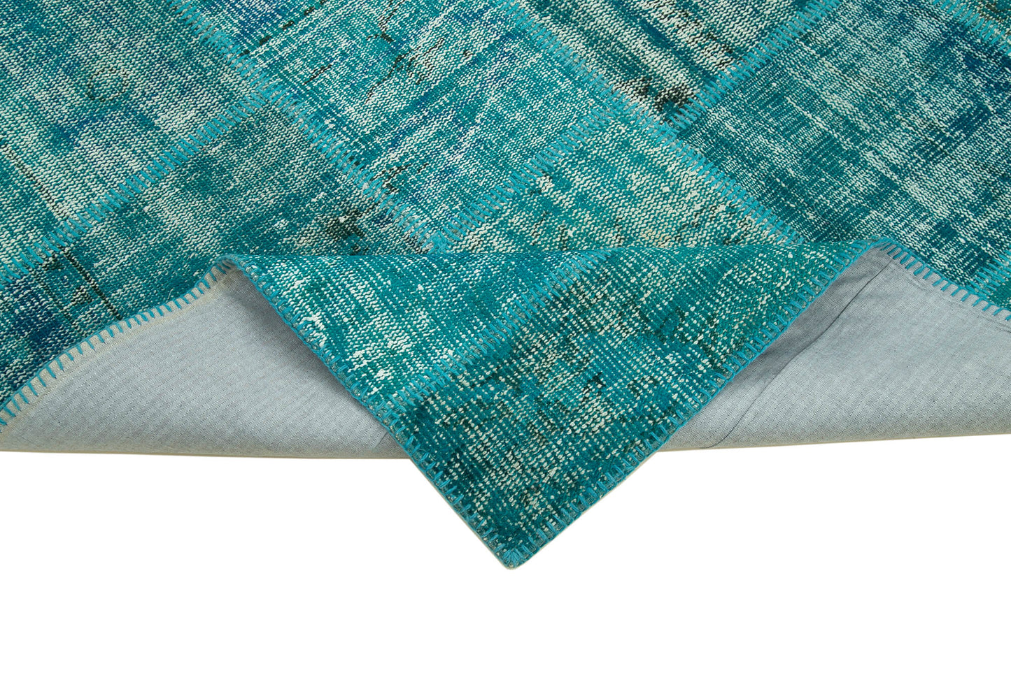 6x8 Turquoise Patchwork Rug - 31989