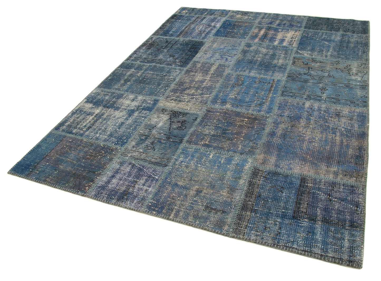 6x8 Blue Patchwork Rug - 31991