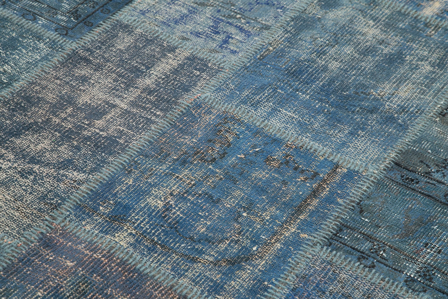 6x8 Blue Patchwork Rug - 31991