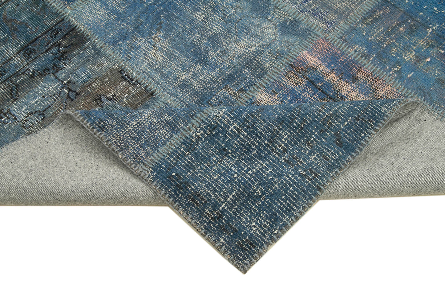 6x8 Blue Patchwork Rug - 31991