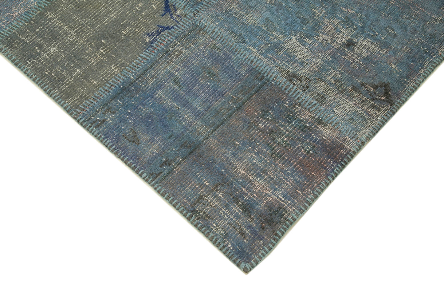 6x8 Blue Patchwork Rug - 31993