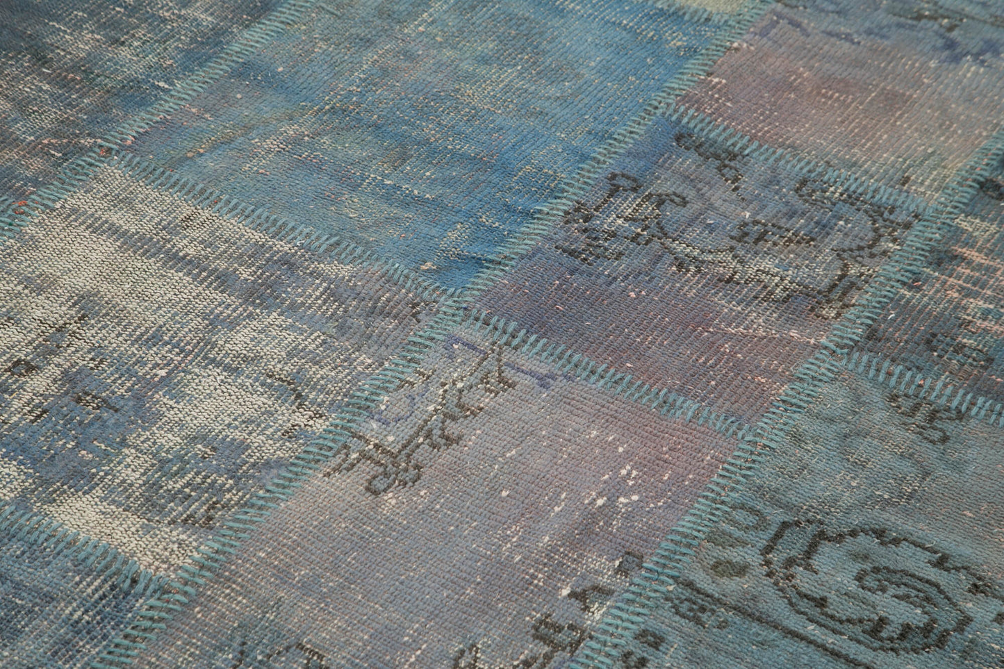 6x8 Blue Patchwork Rug - 31993