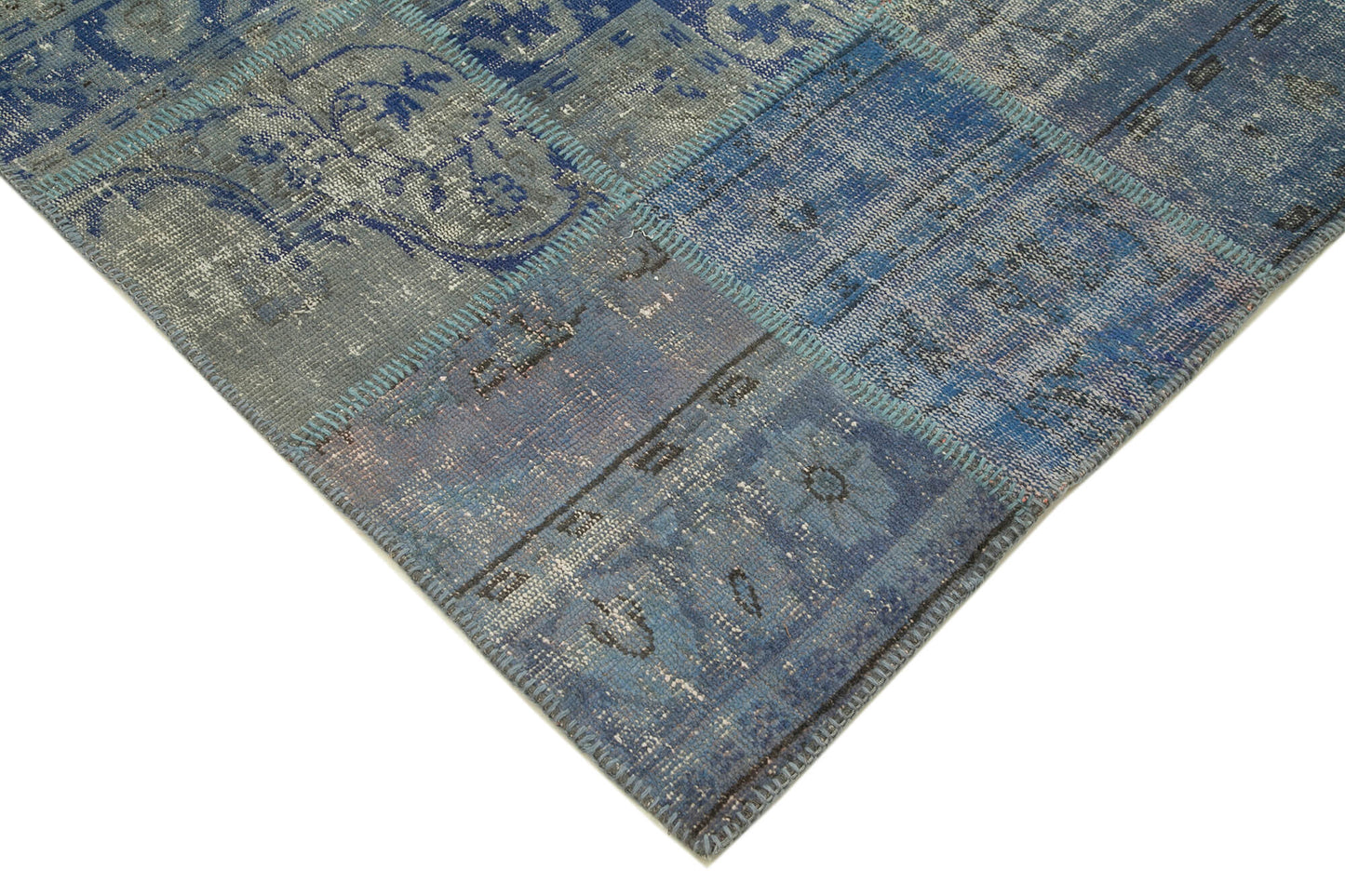 6x8 Blue Patchwork Rug - 31997