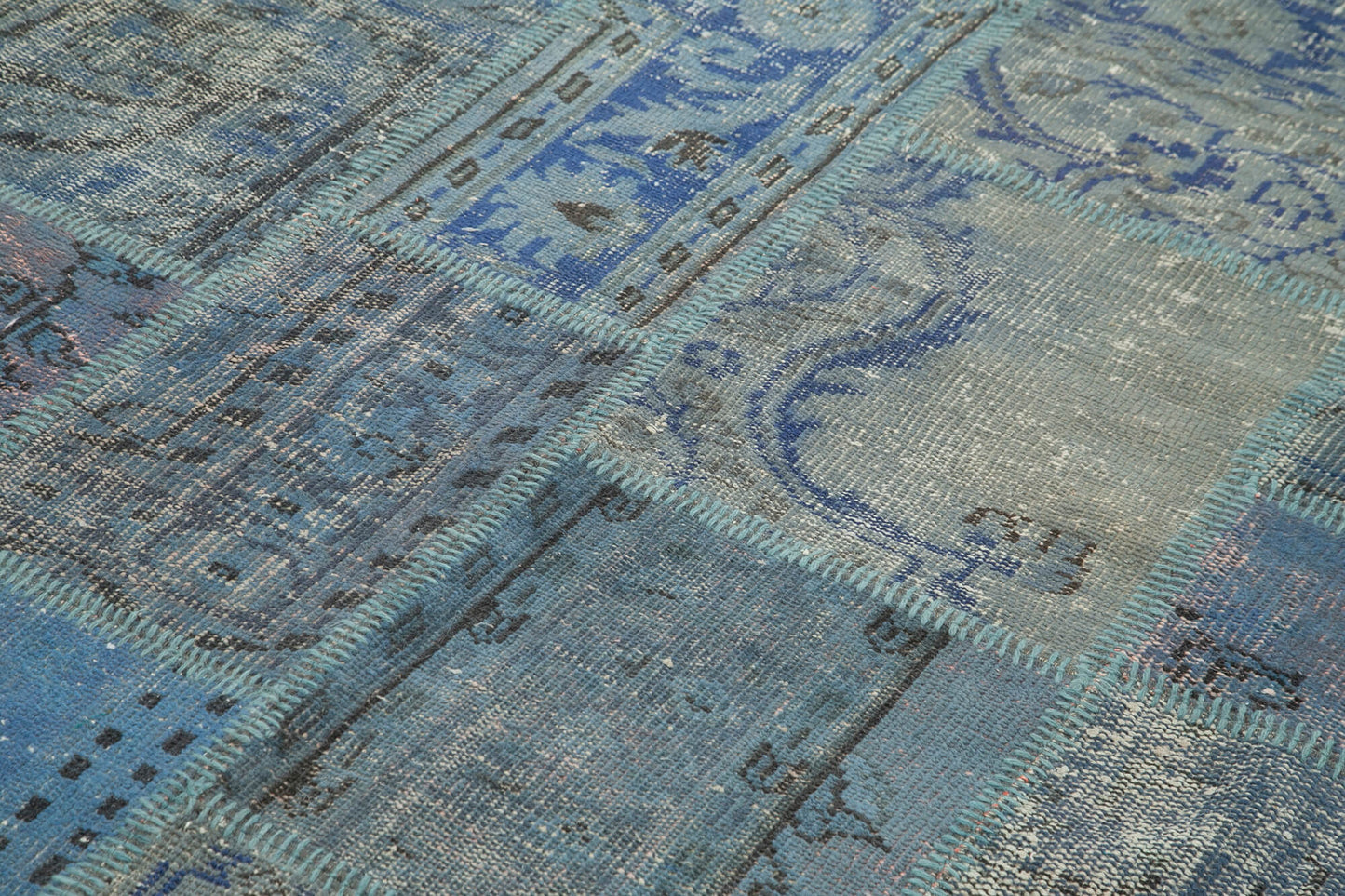 6x8 Blue Patchwork Rug - 31997