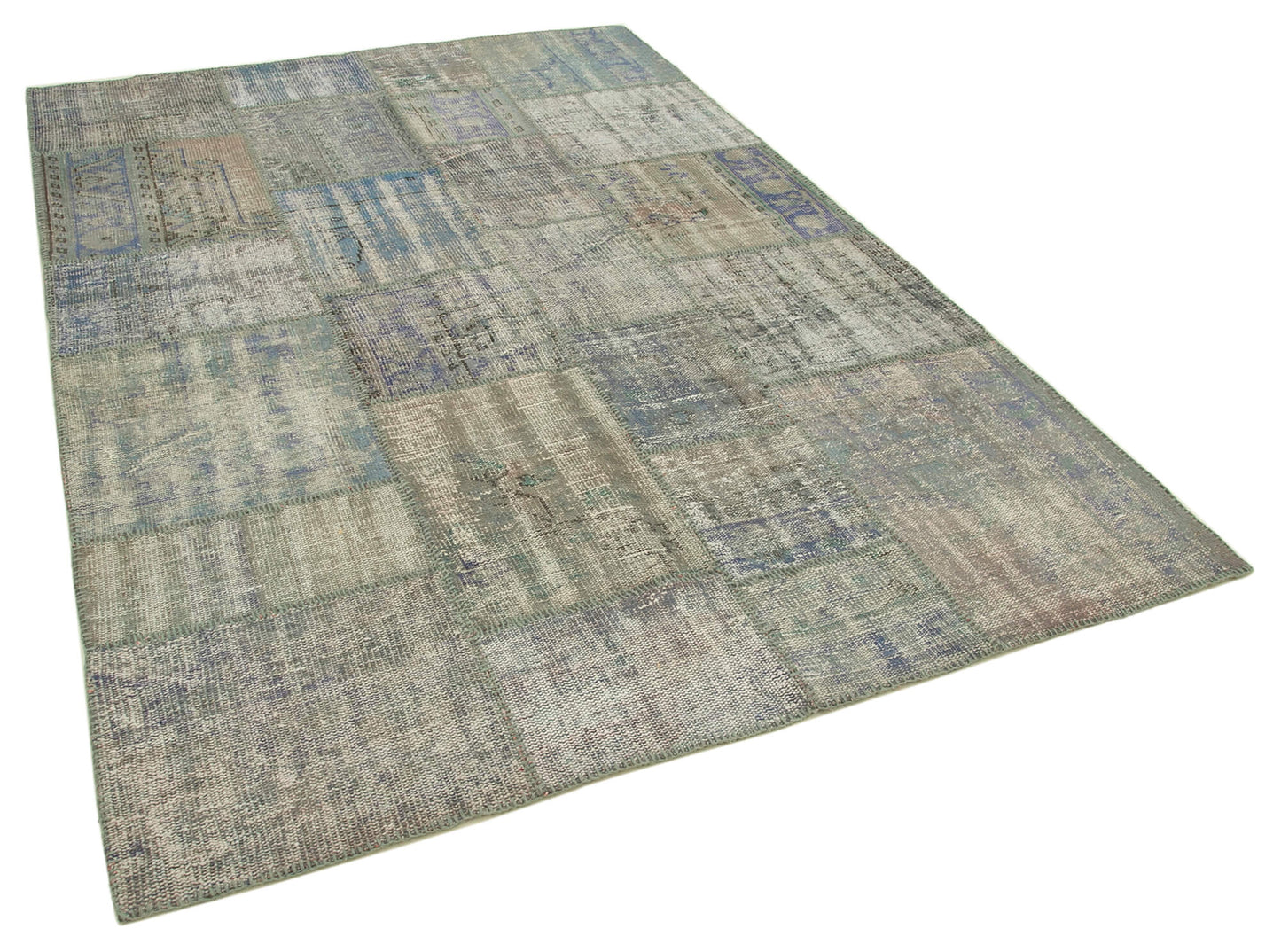 6x8 Grey Patchwork Rug - 32002