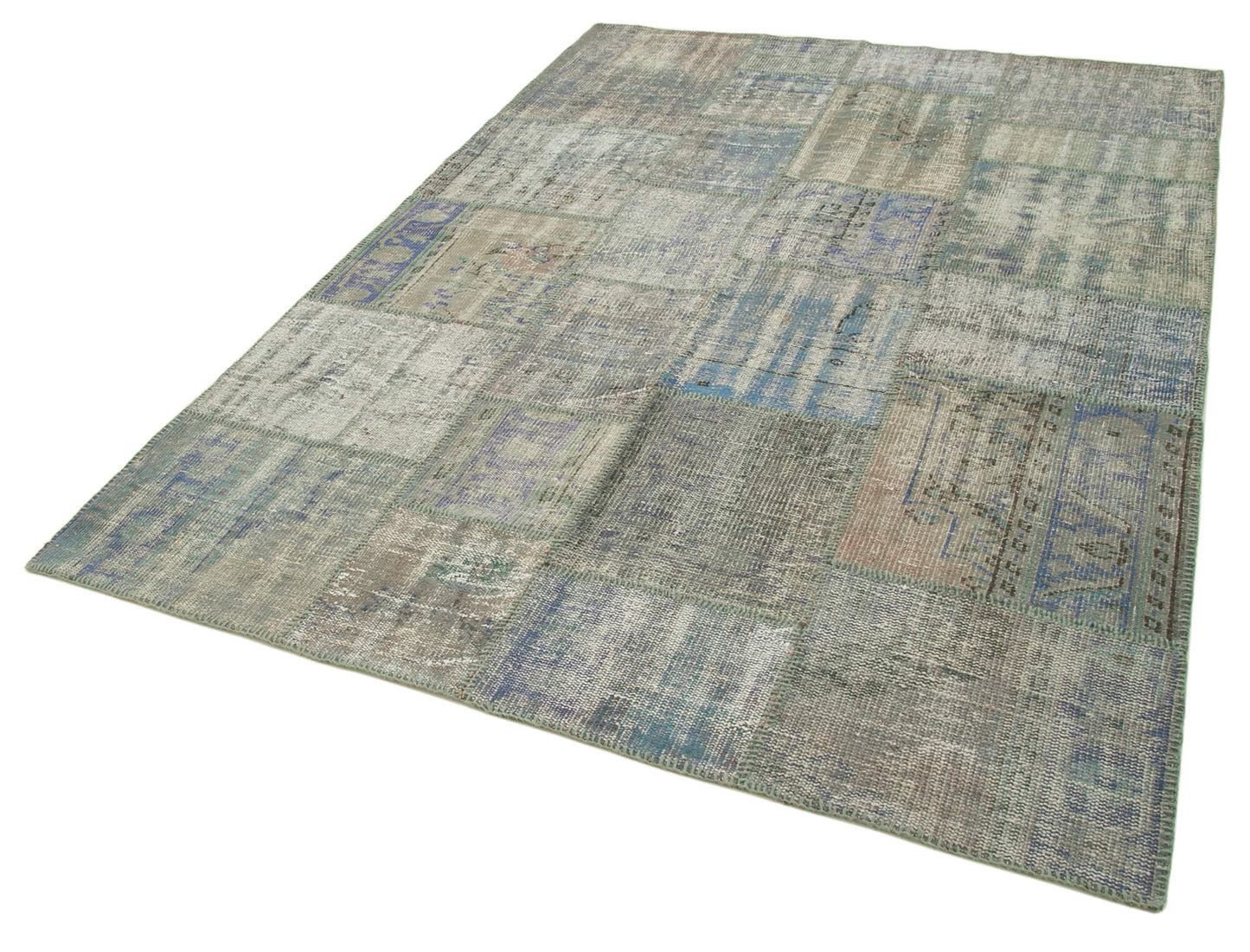 6x8 Grey Patchwork Rug - 32002