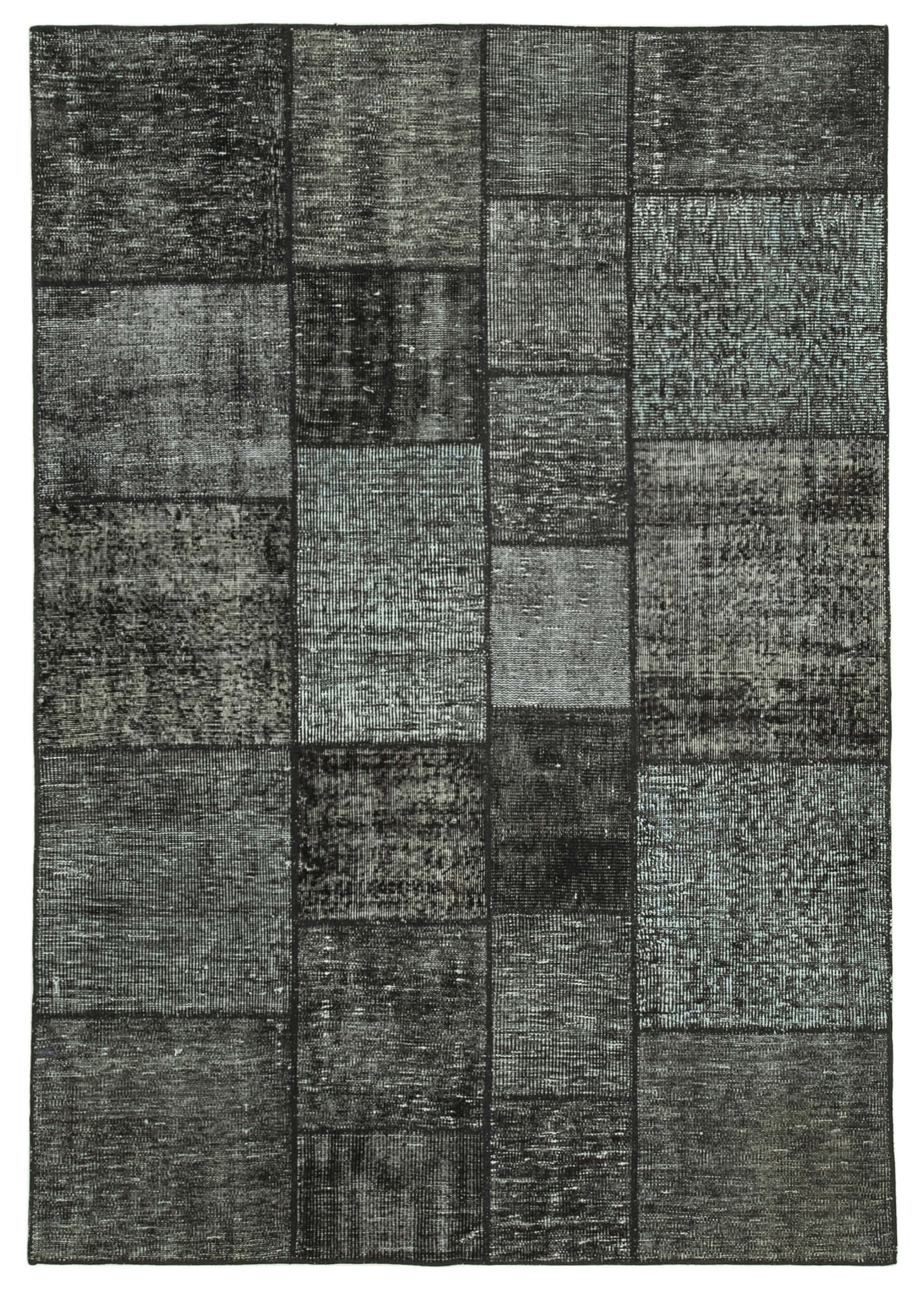 6x8 Black Patchwork Rug - 32005