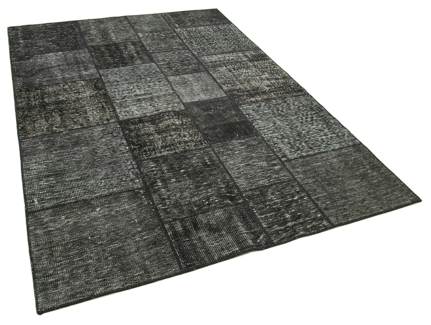 6x8 Black Patchwork Rug - 32005