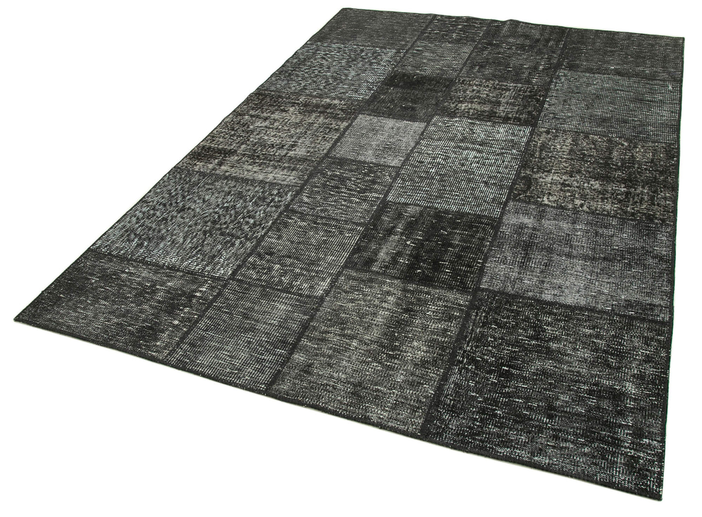 6x8 Black Patchwork Rug - 32005