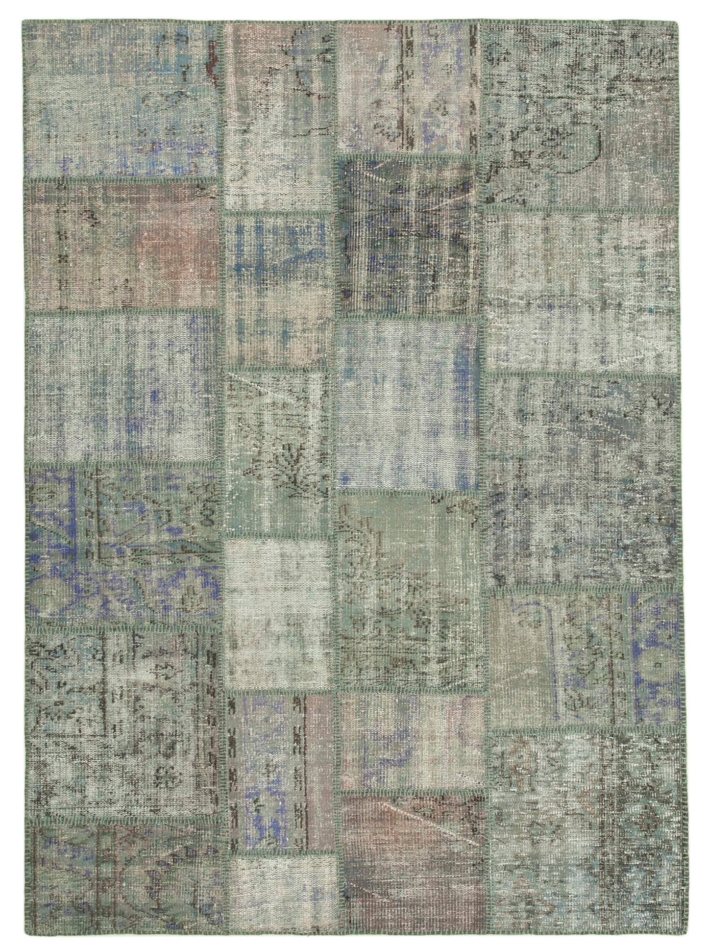 6x8 Grey Patchwork Rug - 32010