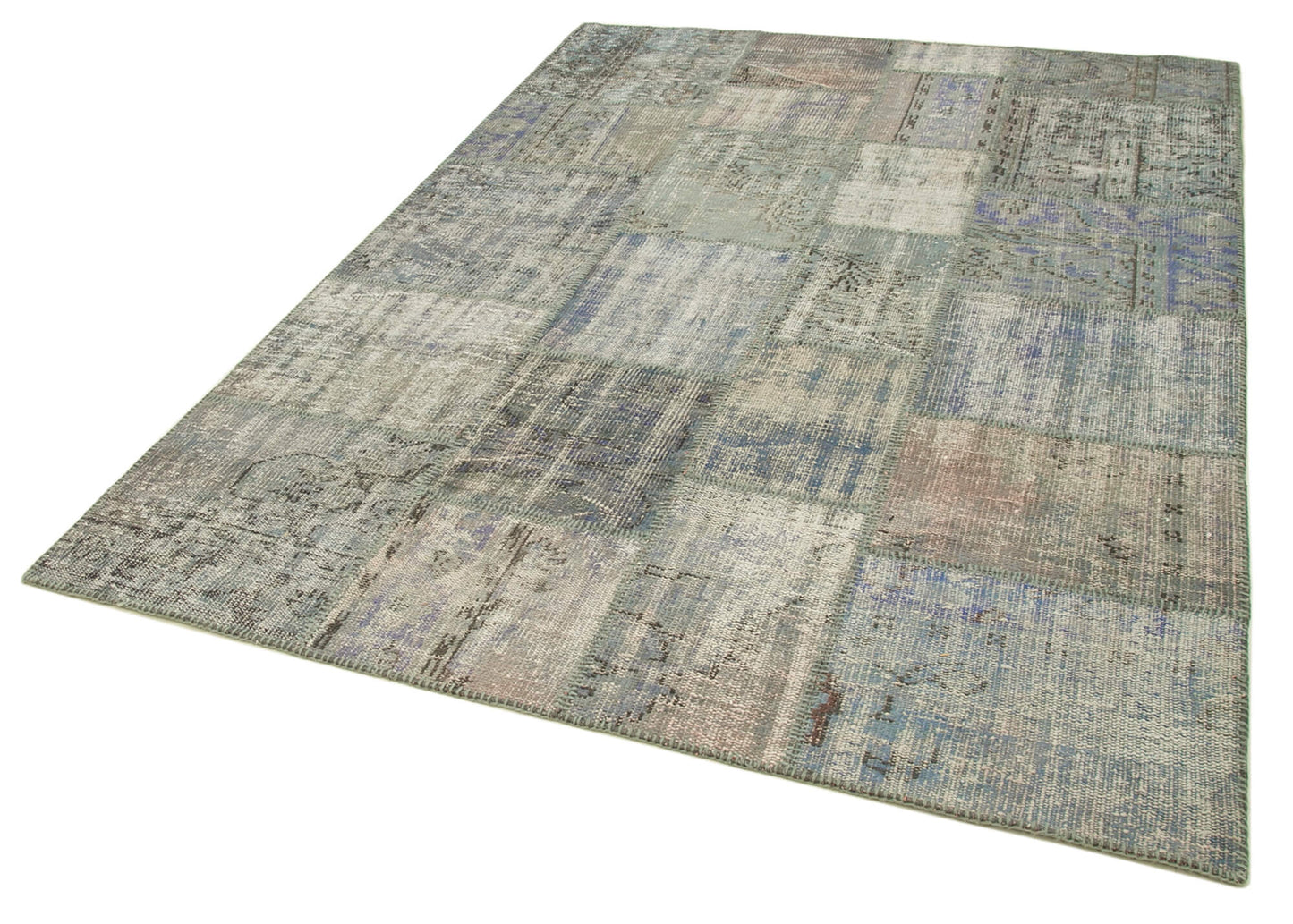 6x8 Grey Patchwork Rug - 32010