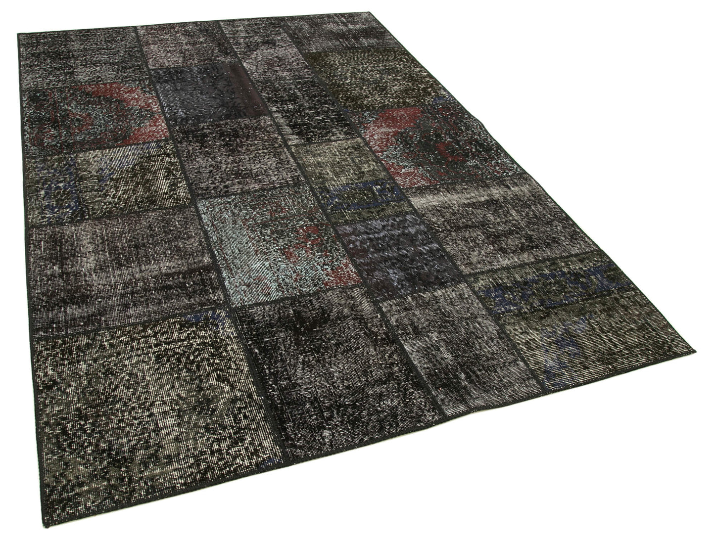 6x8 Black Patchwork Rug - 32041