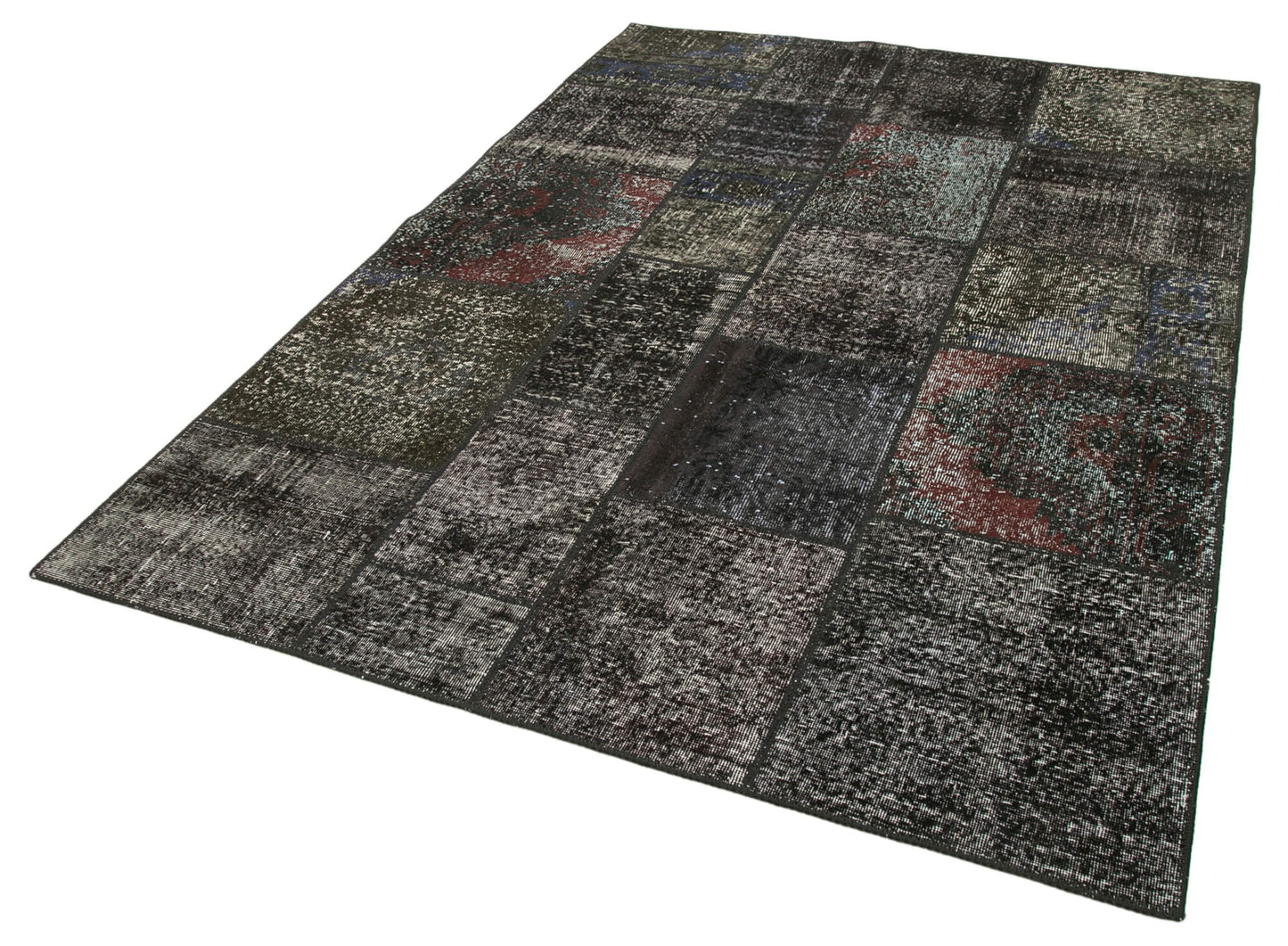 6x8 Black Patchwork Rug - 32041